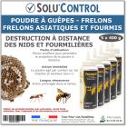 Poudre Insecticide guêpes - frelons dont asiatique, fourmis, fourmilières, Permax D - 5 Flacons souffleurs de 400 g